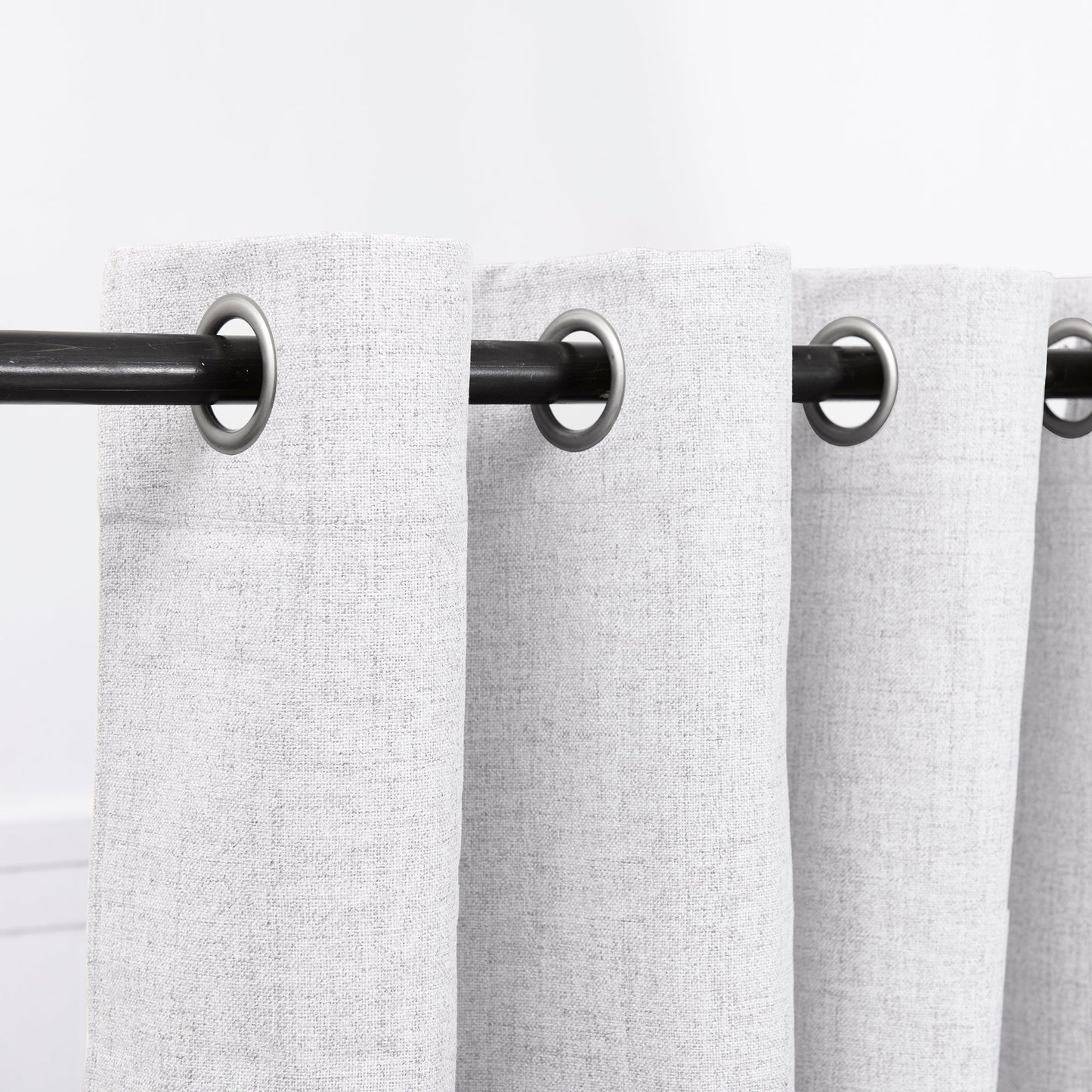 Set Cortinas Blackout Argolla Mink Gris Perla