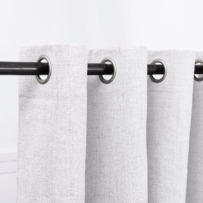 Set Cortinas Blackout Argolla Mink Gris Perla