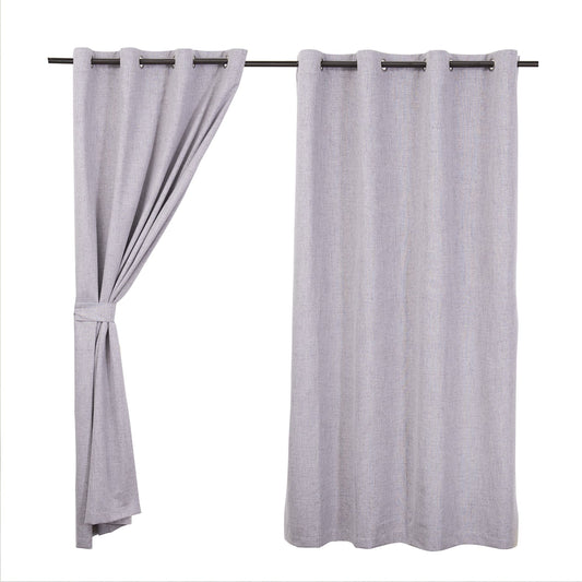 Set Cortinas Blackout Argolla Mink Grafito