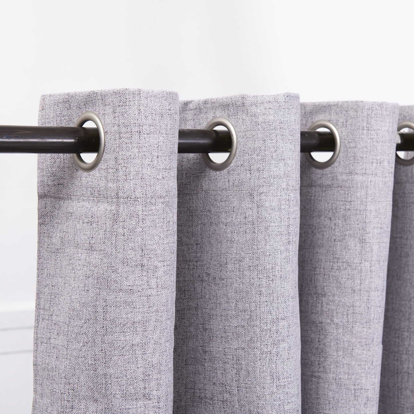 Set Cortinas Blackout Argolla Mink Grafito