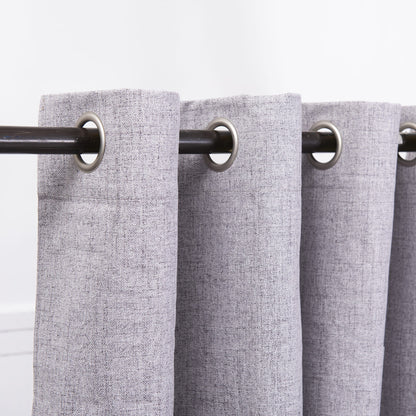 Set Cortinas Blackout Argolla Mink Grafito
