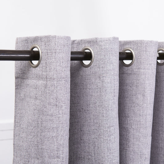 Set Cortinas Blackout Argolla Mink Grafito