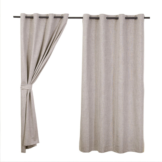 Set Cortinas Blackout Argolla Mink Café