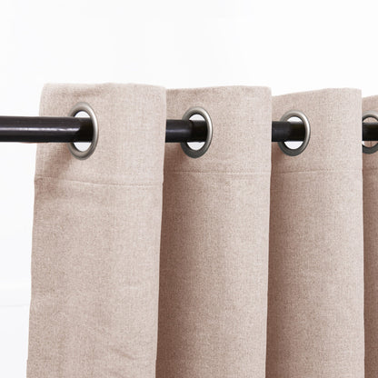 Set Cortinas Blackout Argolla Romana Crudo