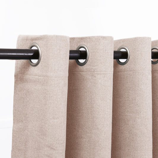 Set Cortinas Blackout Argolla Romana Crudo