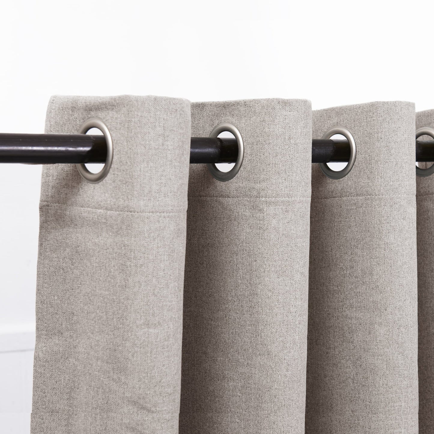 Set Cortinas Blackout Argolla Romana Gris