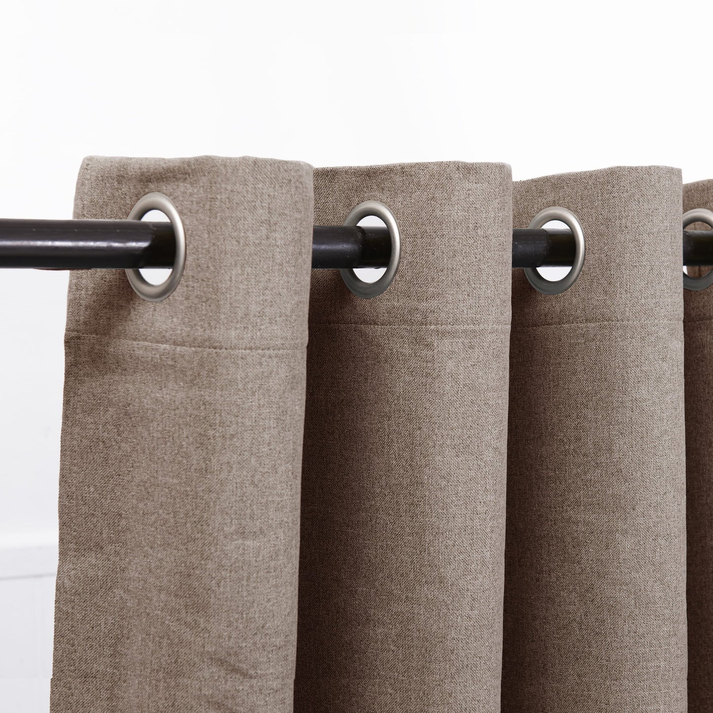 Set Cortinas Blackout Argolla Romana Beige