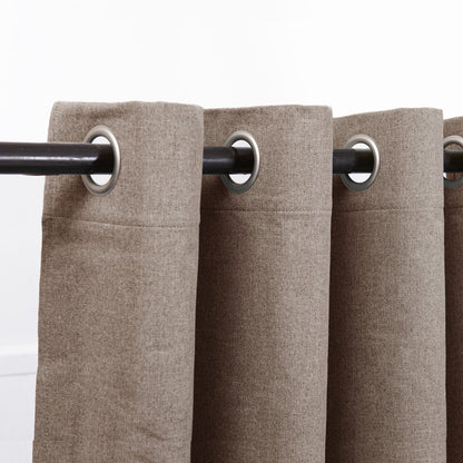 Set Cortinas Blackout Argolla Romana Beige