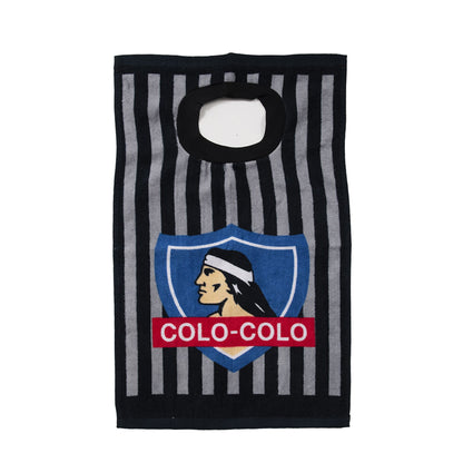 Set Toalla 30x50 cm, Cepillo Dental, Taza y Bolso Colo-Colo Negro