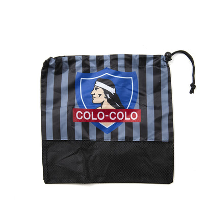 Set Toalla 30x50 cm, Cepillo Dental, Taza y Bolso Colo-Colo Negro
