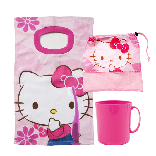 Set Toalla 30x50 cm, Cepillo Dental, Taza y Bolso Kitty Kiwi