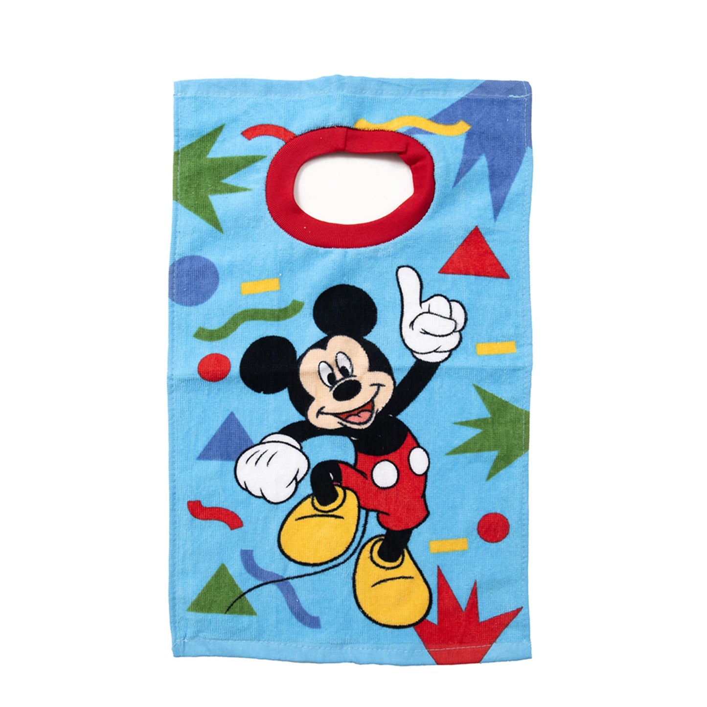 Set Toalla 30x50 cm, Cepillo Dental, Taza y Bolso Mickey Geométrico