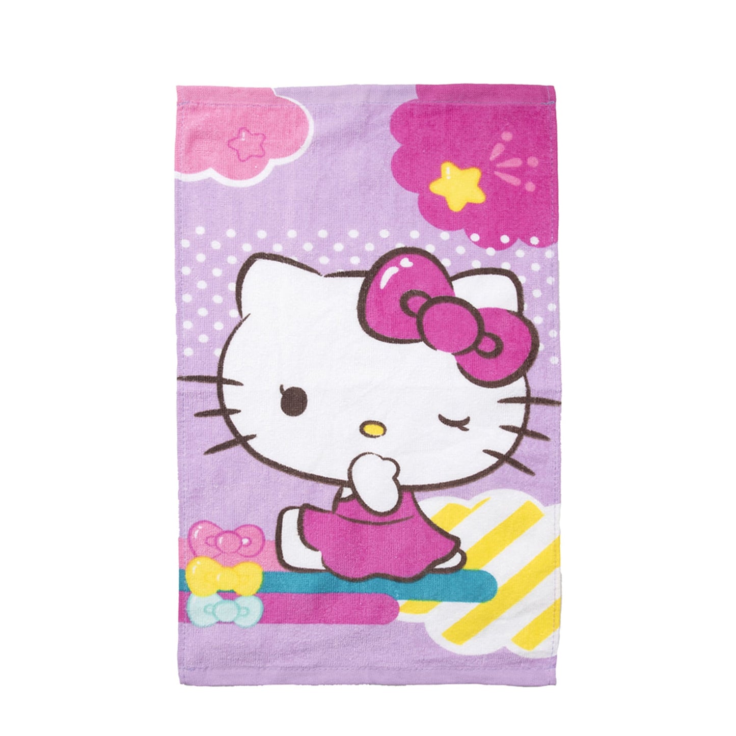 Set Toalla 30x50 cm, Cubiertos y Bolso Hello Kitty Cintas