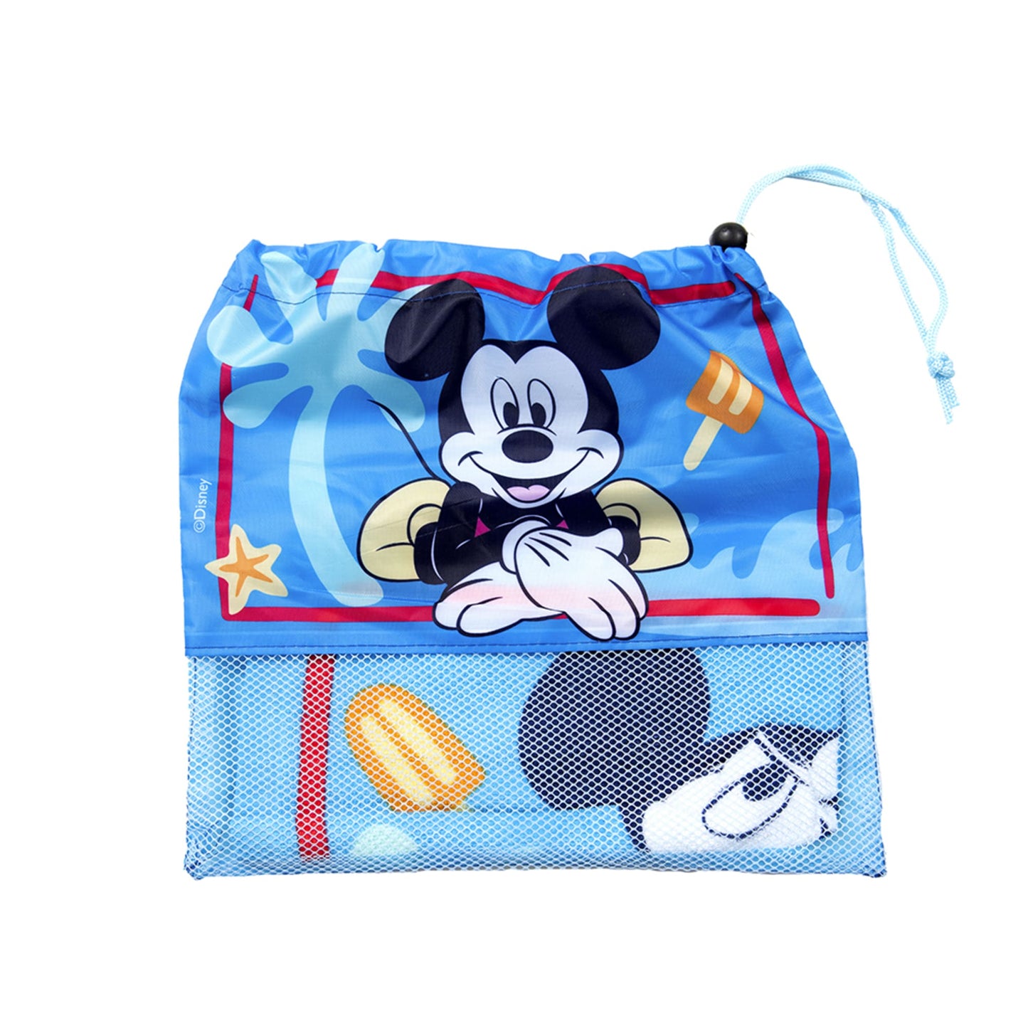 Set Toalla 30x50 cm, Cubiertos y Bolso Mickey Feliz