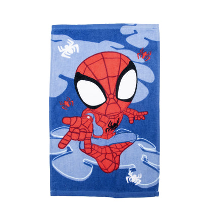 Set Toalla 30x50 cm, Cubiertos y Bolso Spidey Go