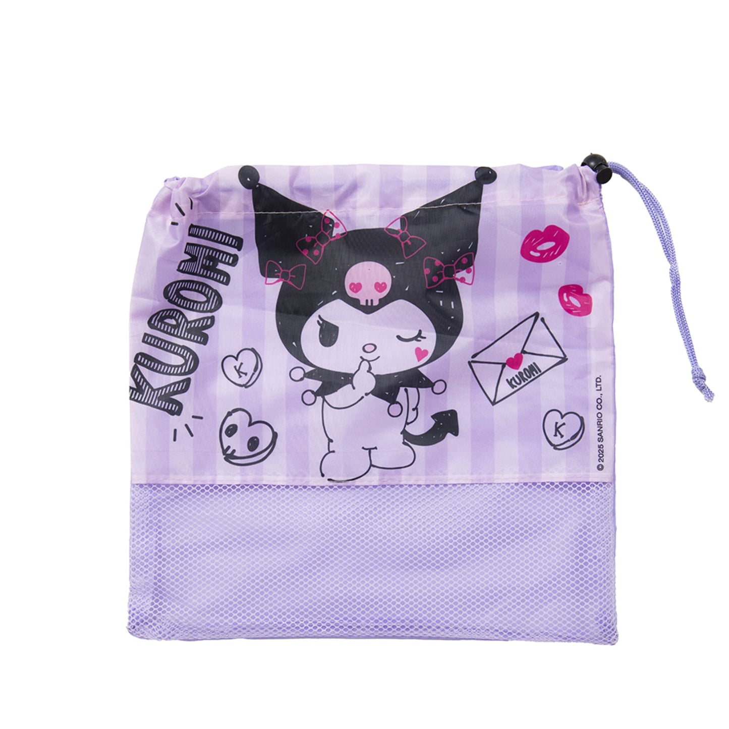 Set Toalla 30x50 cm, Estuche y Bolso Kuromi Carta