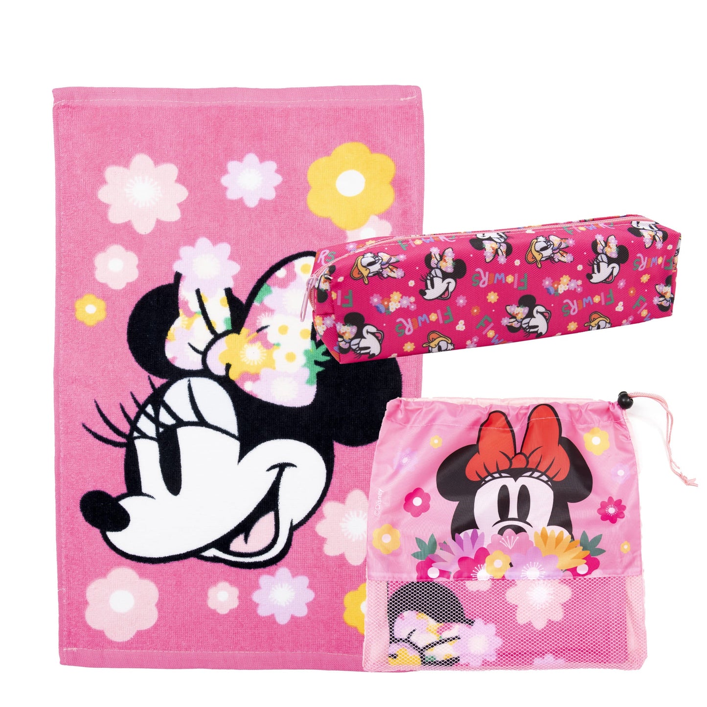 Set Toalla 30x50 cm, Estuche y Bolso Minnie Bunch