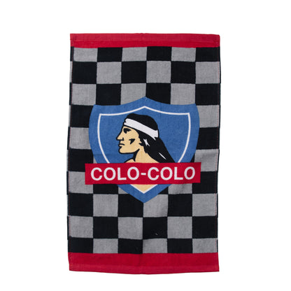 Set Toalla 30x50 cm, Jockey y Bolso Colo-Colo Cuadros