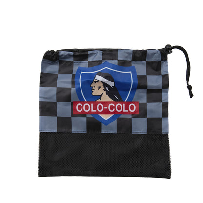 Set Toalla 30x50 cm, Jockey y Bolso Colo-Colo Cuadros