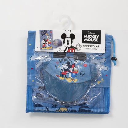 Set Toalla 30x50 cm, Jockey y Bolso Mickey Lucky