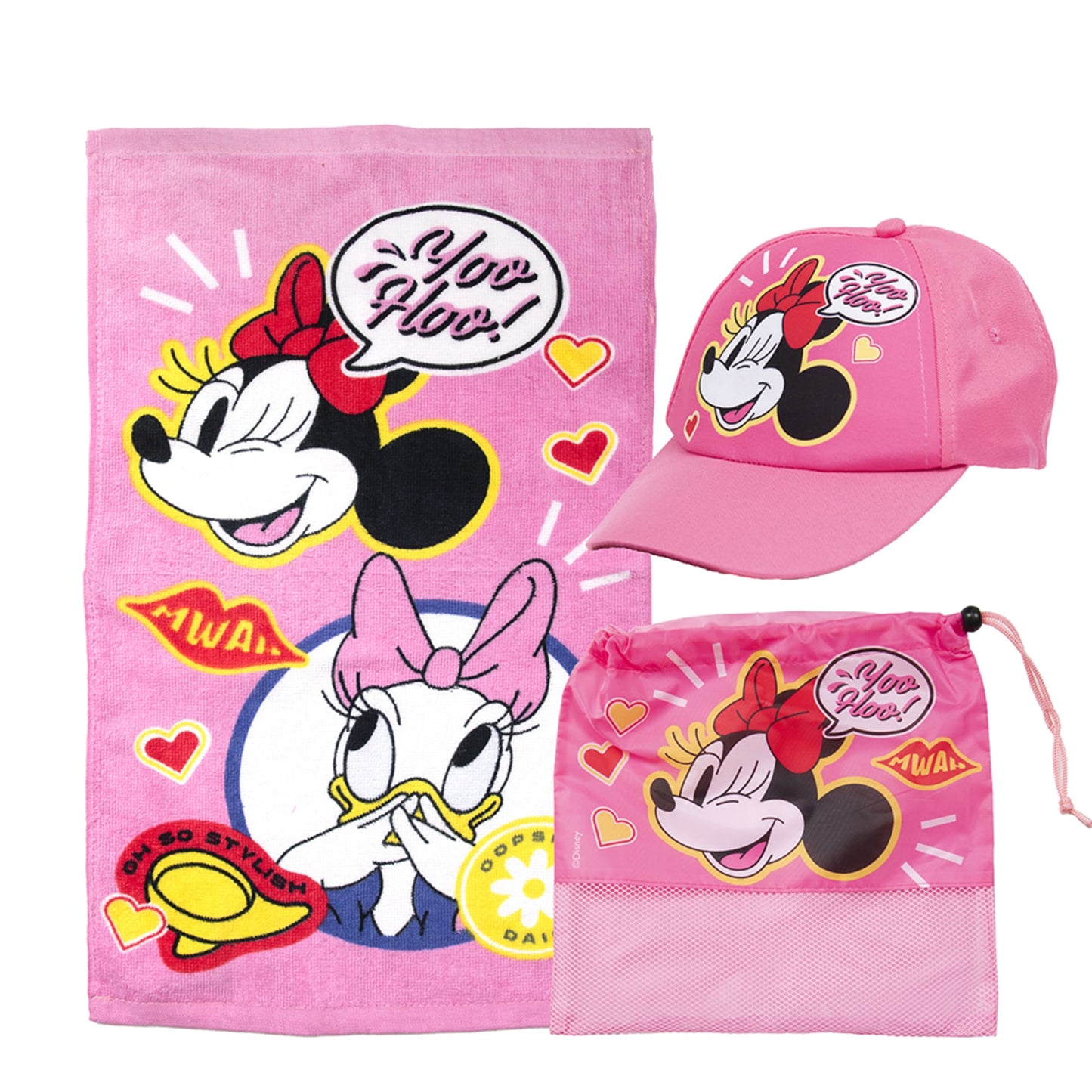 Set Toalla 30x50 cm, Jockey y Bolso Minnie Stylish