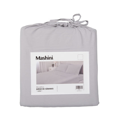 Sábana 1.5 Plazas Microfibra Gris