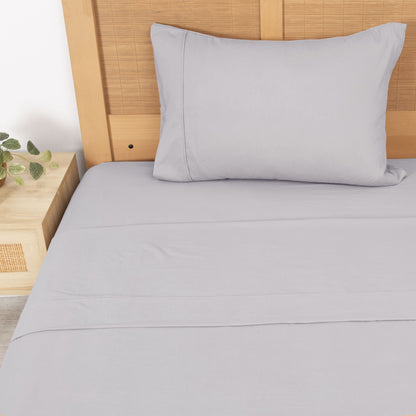 Sábana 1.5 Plazas Microfibra Gris