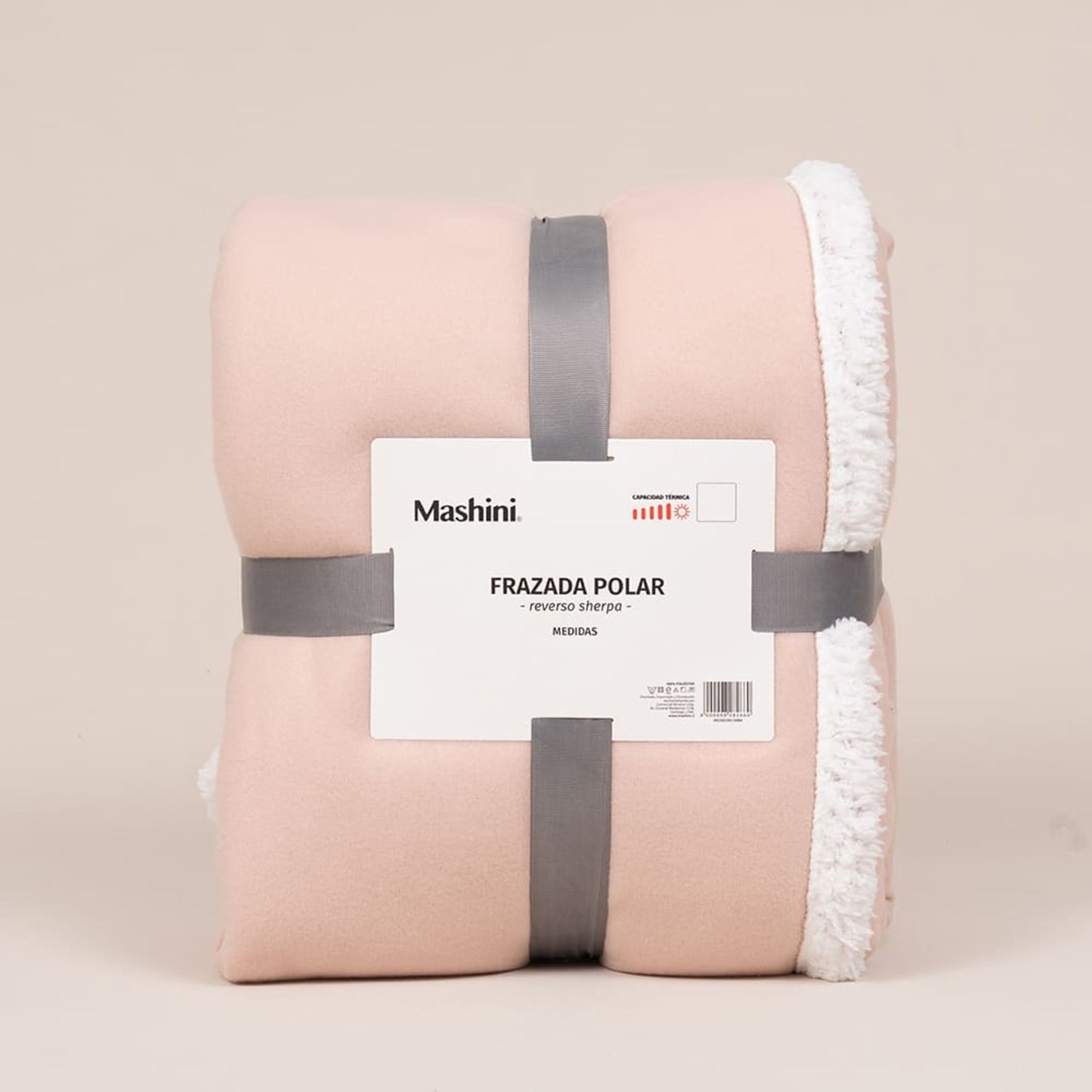 Frazada 1.5 Plazas Polar Sherpa Lisa Nude