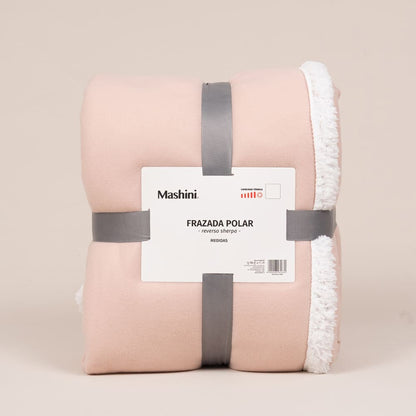 Frazada 1.5 Plazas Polar Sherpa Lisa Nude