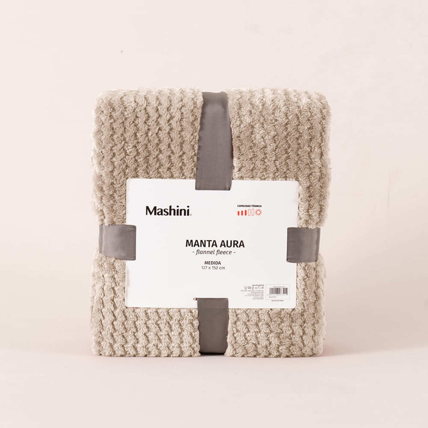 Manta Flannel Aura 127x152 cm Beige