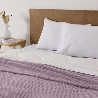 Frazada 1.5 Plazas Flannel Aura Lila