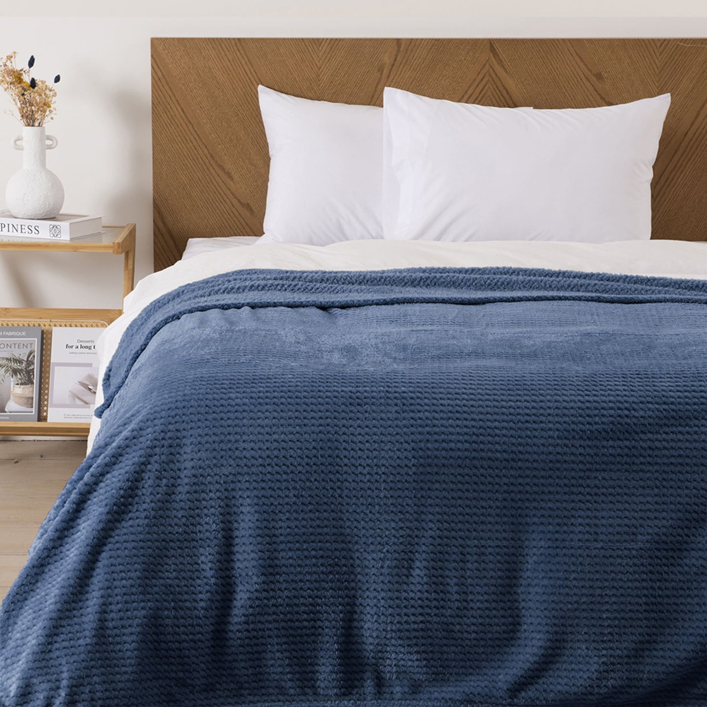 Frazada King Flannel Aura Azul