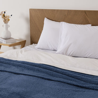 Frazada King Flannel Aura Azul