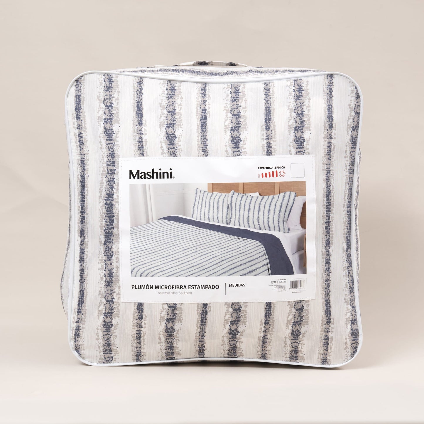 Plumón 2 Plazas Microfibra Sherpa Corteza