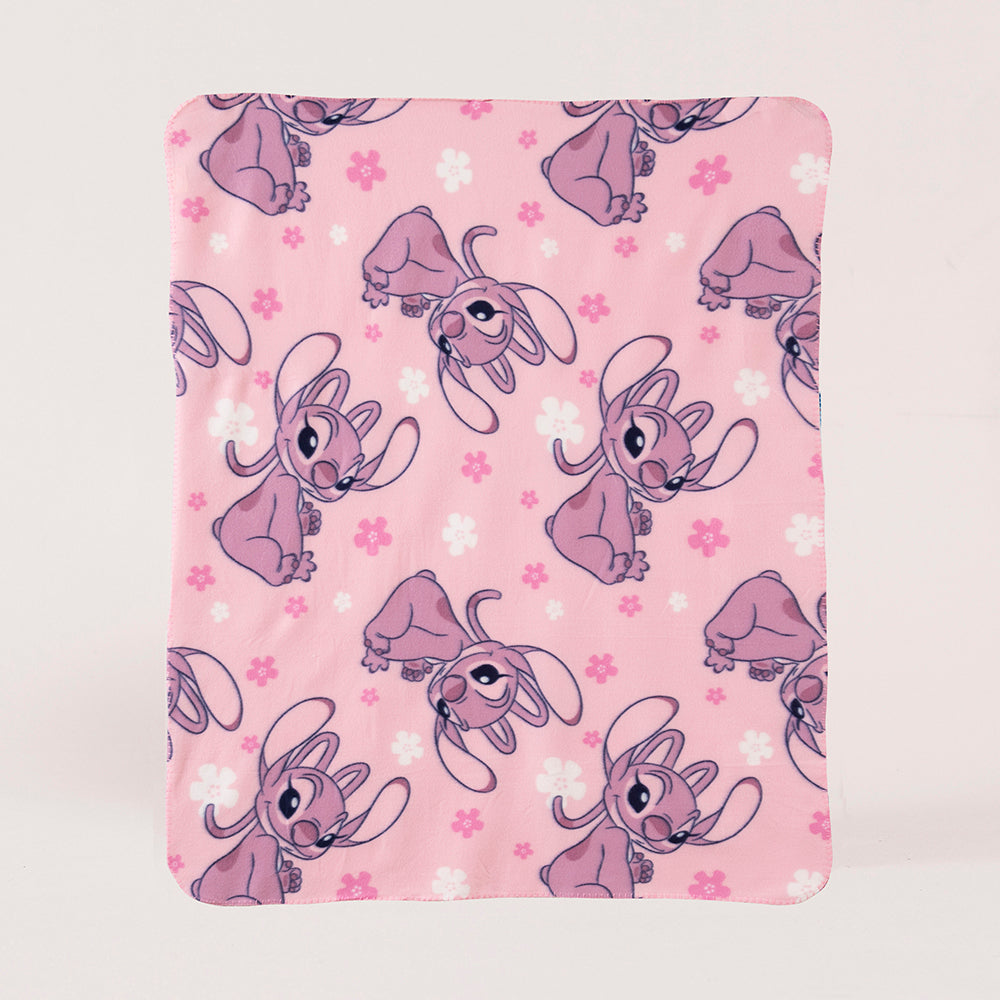 Manta Polar 115x130 cm Disney Stitch Angel Pink