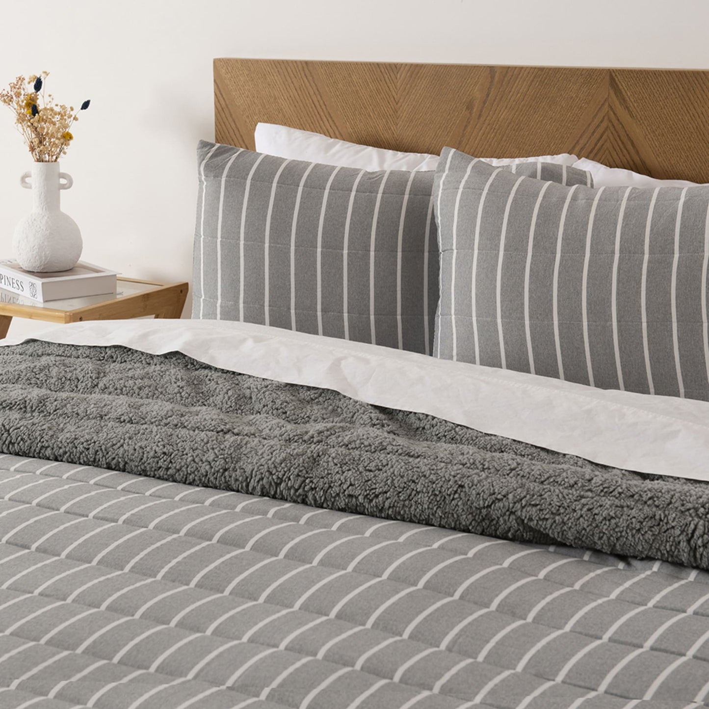 Quilt King Palma Cationic Sherpa Gris