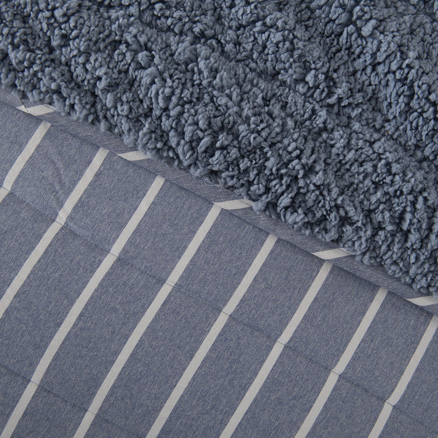 Quilt Super King Palma Cationic Sherpa Azul