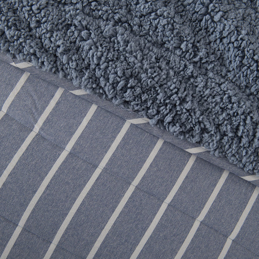 Quilt Super King Palma Cationic Sherpa Azul