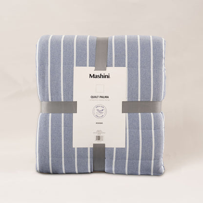 Quilt Super King Palma Cationic Sherpa Azul