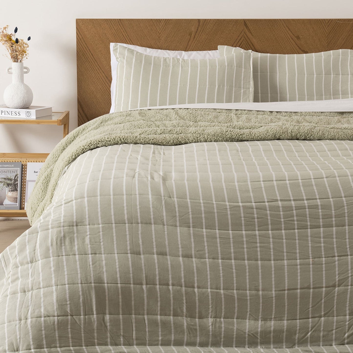Quilt Super King Palma Cationic Sherpa Verde