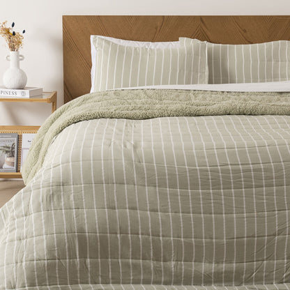 Quilt Super King Palma Cationic Sherpa Verde
