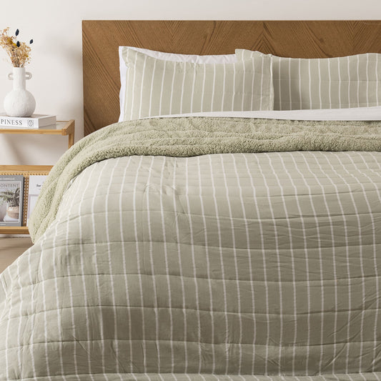 Quilt Super King Palma Cationic Sherpa Verde