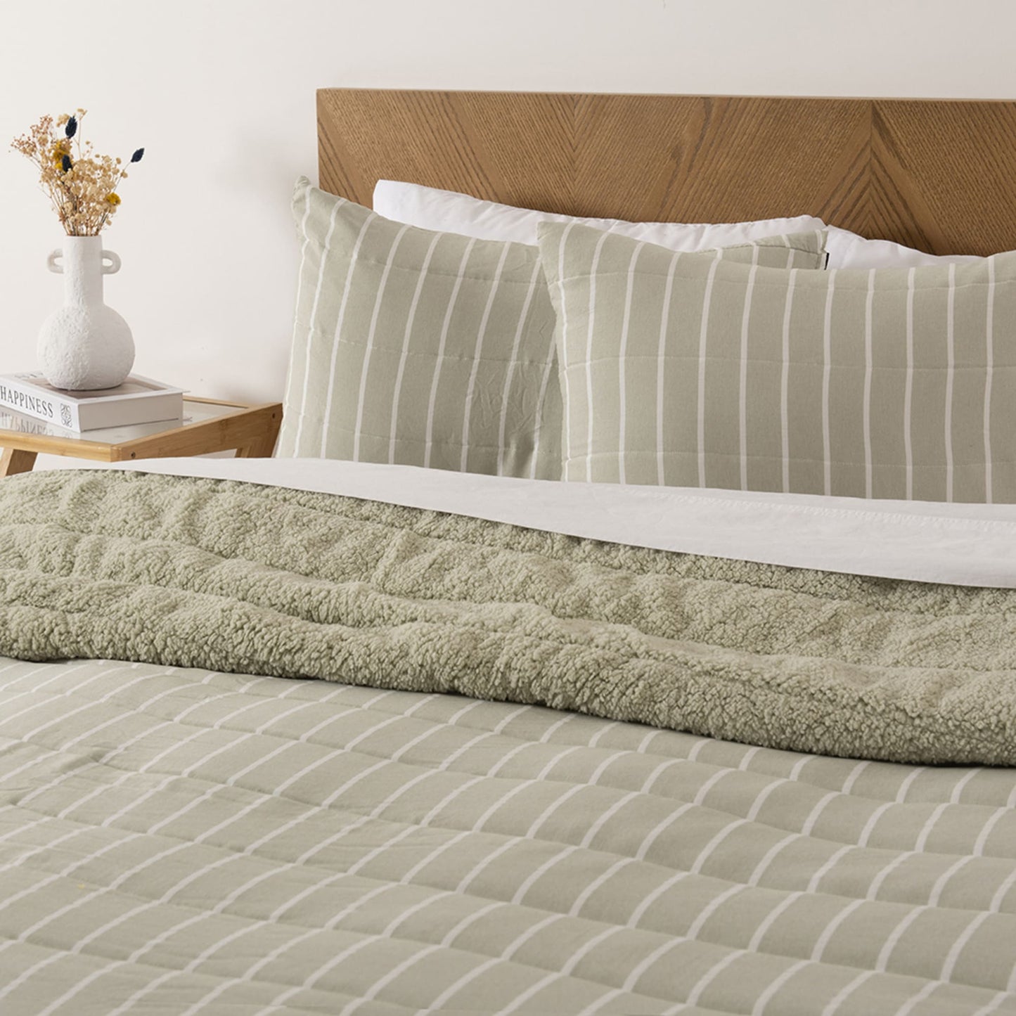 Quilt Super King Palma Cationic Sherpa Verde