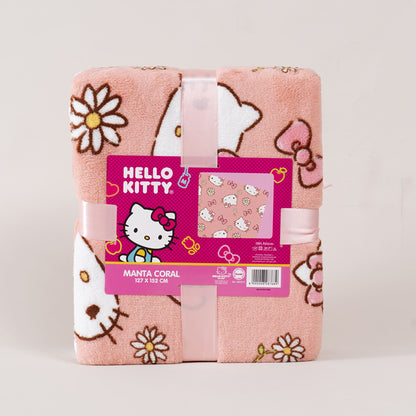Manta Coral 127x152 cm Hello Kitty
