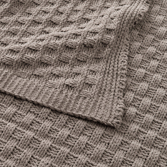 Manta Chenille Ivy 127x152 cm Taupe