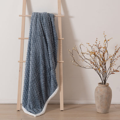 Manta Jacquard Flannel Bruma 127x152 cm Azul
