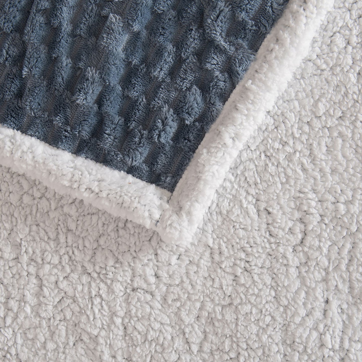 Manta Jacquard Flannel Bruma 127x152 cm Azul