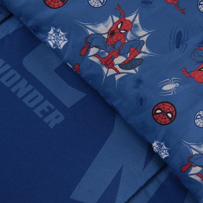 Plumón 1.5 Plazas Spiderman New Azul