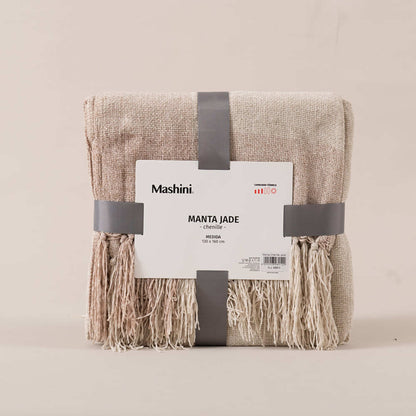 Manta Chenille Jade 130x160 cm Beige