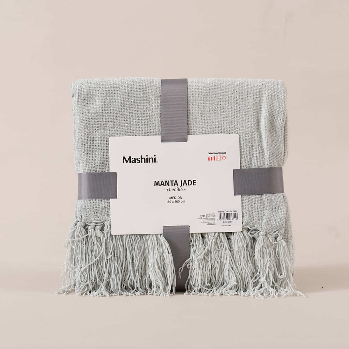 Manta Chenille Jade 130x160 cm Gris